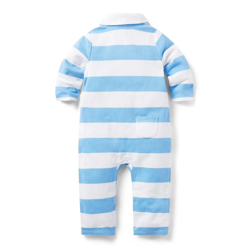 Janie and Jack Stripe Shawl Collar One-Piece (Infant) 2