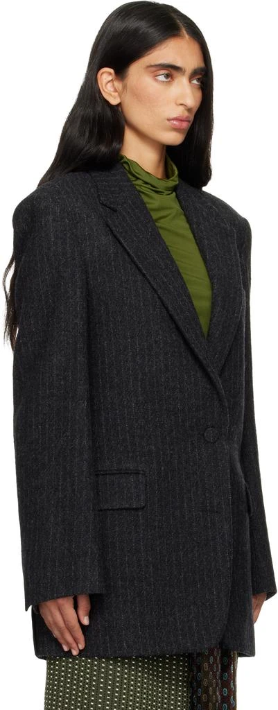 Dries Van Noten Gray Wool Melton Blazer 2
