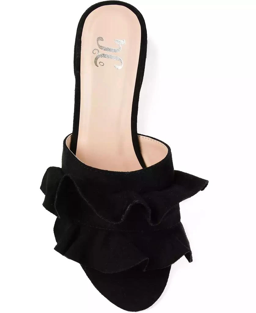 Journee Collection Women's Sabica Ruffle Slip On Dress Sandals 4