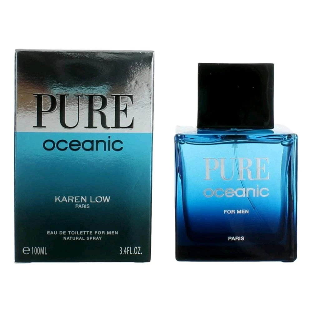 KAREN LOW 2pcs Pure Oceanic by , 3.4 oz Eau de Toilette Spray for Men 1