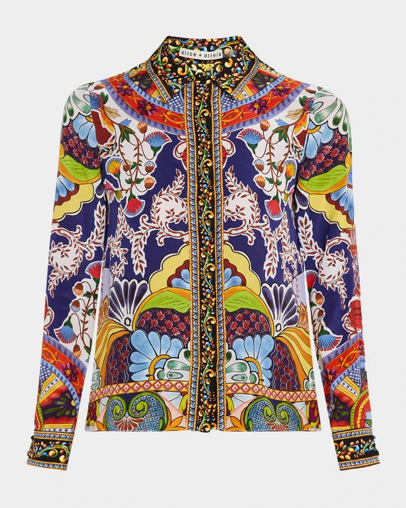 Alice + Olivia On The Road Willa Placket Top 1