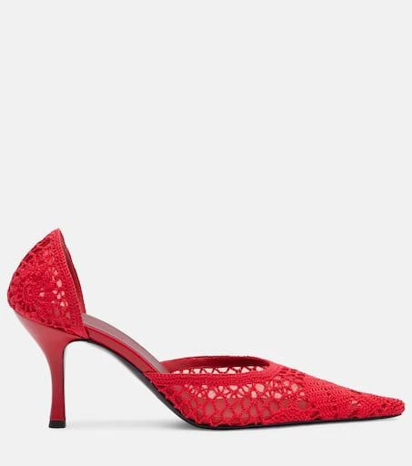 Magda Butrym Crochet leather-trimmed pumps 4