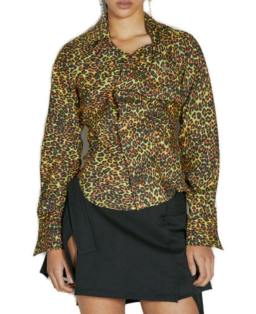 Vivienne Westwood Vivienne Westwood Leopard Printed Drunken Shirt 1