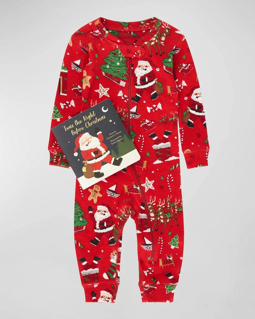 Books To Bed Kid's The Night Before Christmas Printed Coverall Set, Size 6M-24M 1