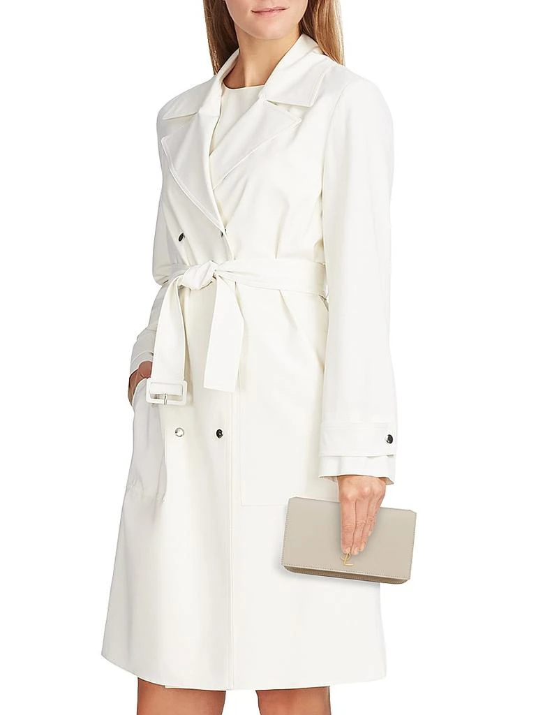 Yves Saint Laurent Cassandre Phone Holder with Strap in Smooth Leather 2