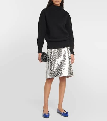 Salvatore Ferragamo Vara Bow croc-effect leather ballet flats 2