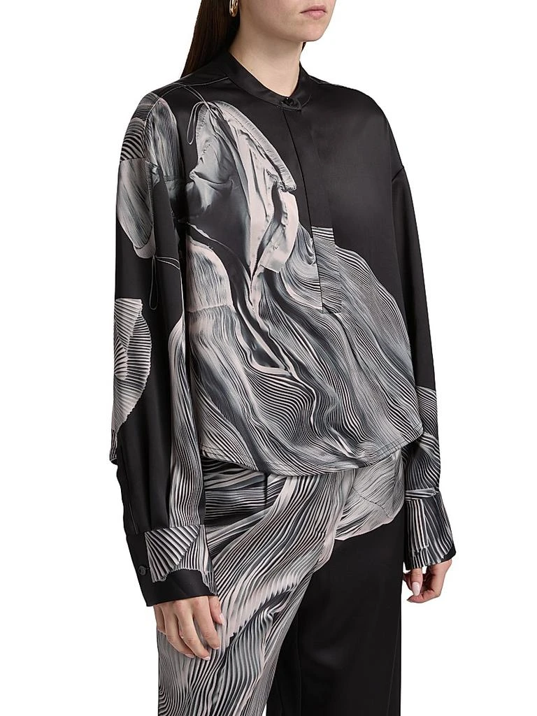 Jason Wu Double-Face Satin Oversized Shirt 4