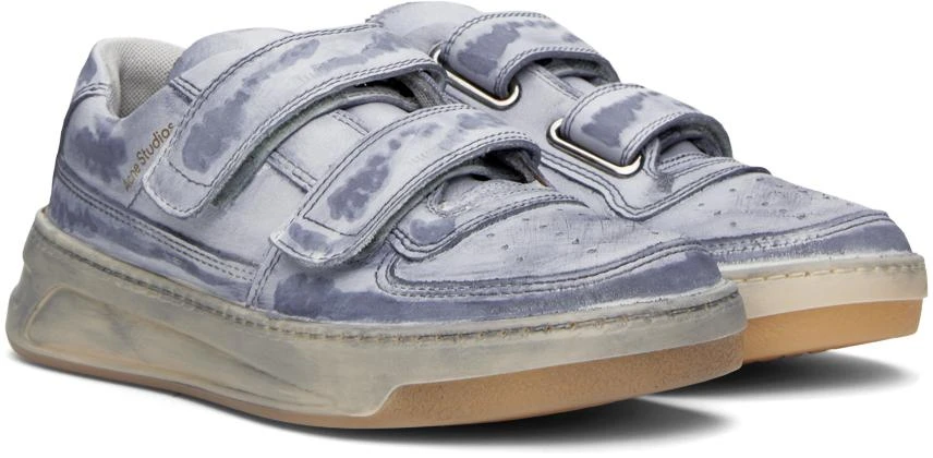 Acne Studios Blue Velcro Strap Sneakers 4