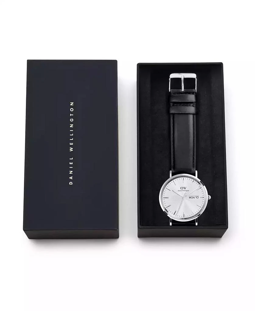 Daniel Wellington Men's Analog Black Leather Watch, 40mm 6
