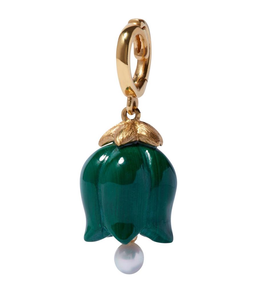 Annoushka Yellow Gold and Malachite Tulip Charm