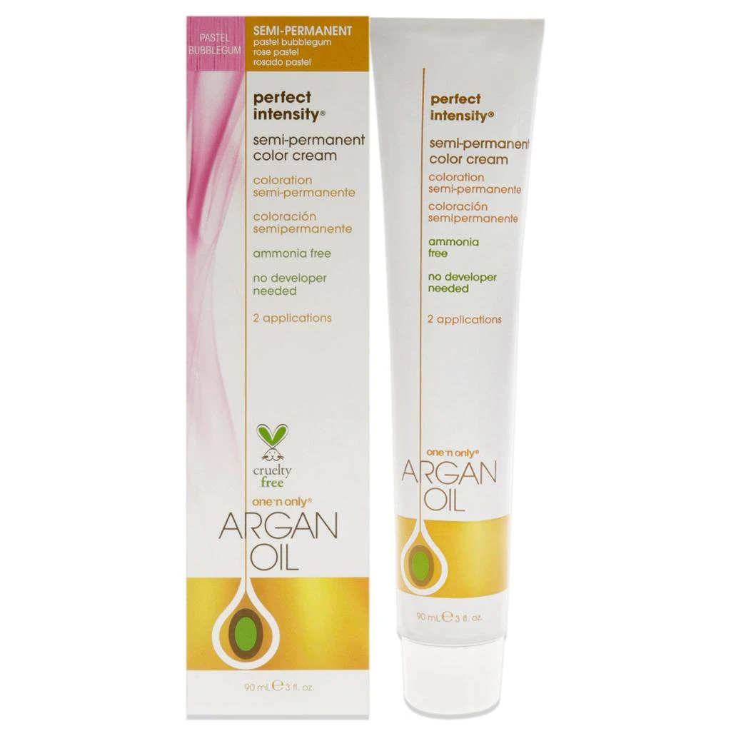 One n Only Argan Oil Perfect Intensity Semi-Permanent Color Cream - Pastel Bubblegum by  for Unisex - 3 oz Hair Color 1