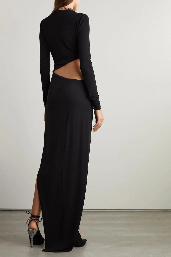 Alexandre Vauthier Asymmetric embellished cutout stretch-crepe gown 3