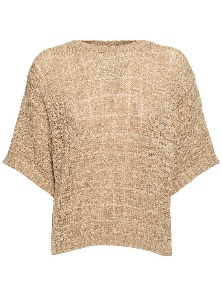 LORO PIANA Shikotsu Openwork Knit Silk T-shirt