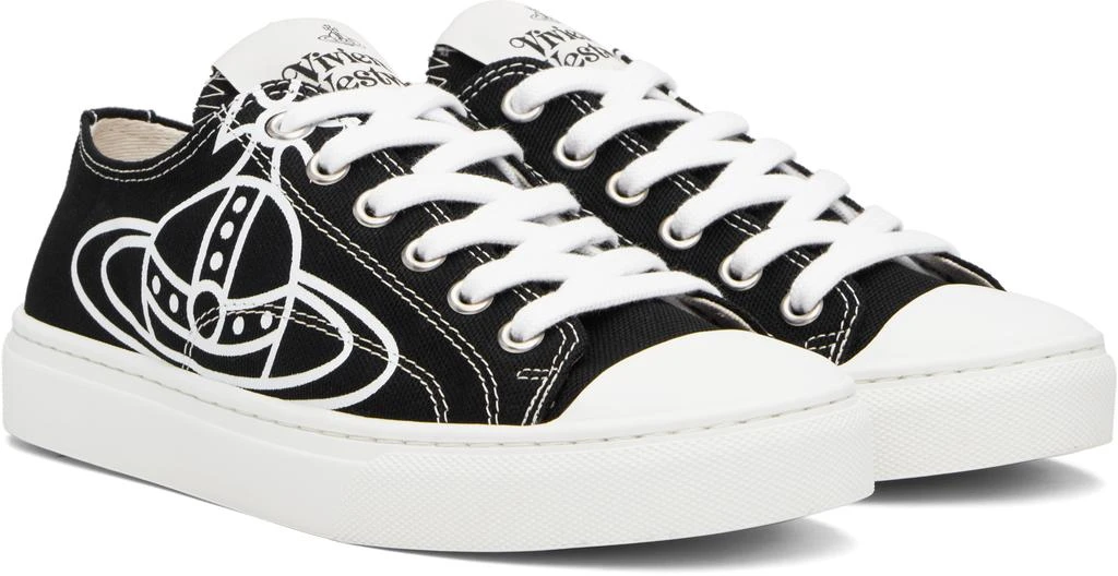 Vivienne Westwood Black Plimsoll Low Top 2.0 Sneakers 4