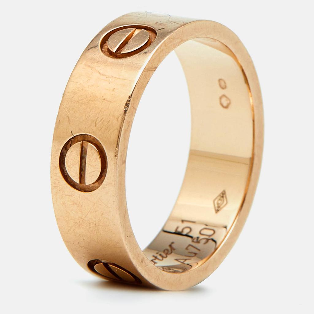 Cartier Cartier Love 18K Rose Gold Band Ring Size 51