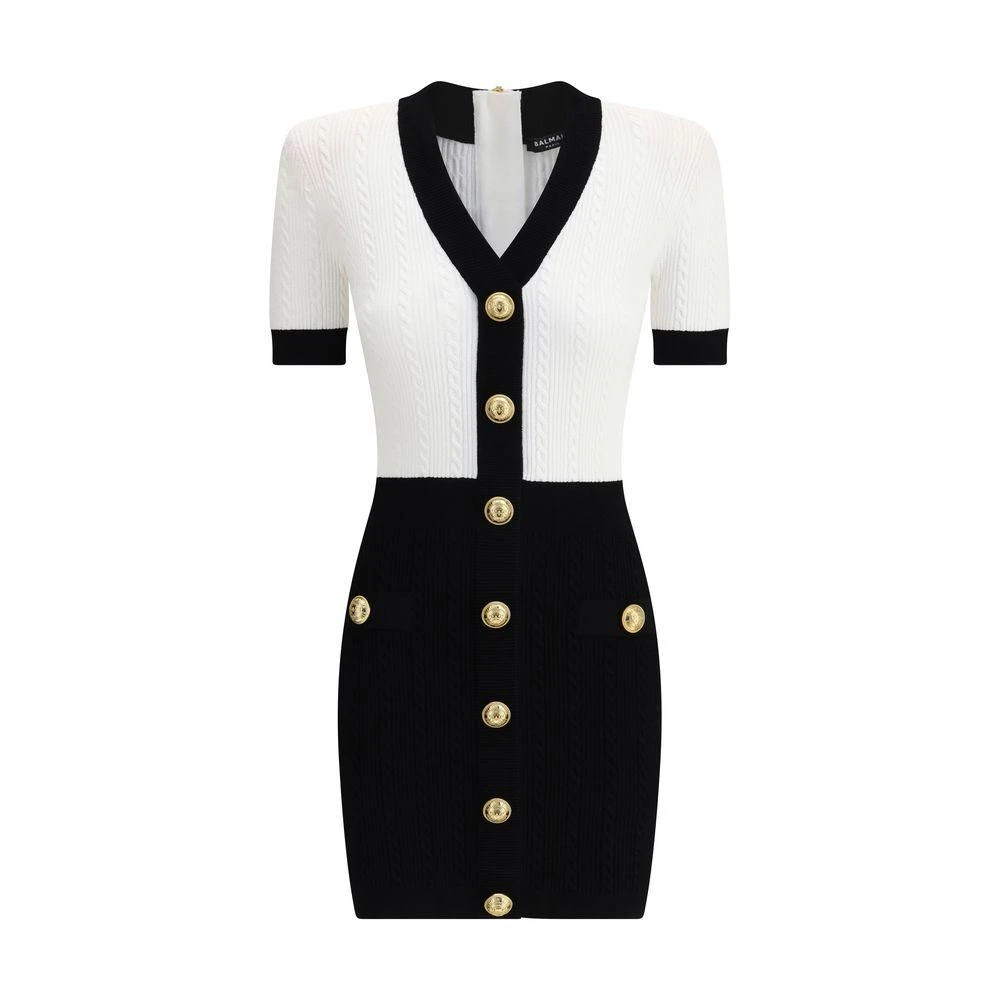 Balmain Braided pattern midi Women's Dress 1