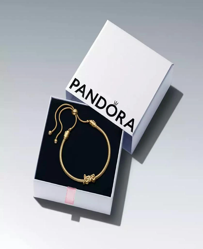 PANDORA Gold Plated Love Script Bracelet Gift Set 5