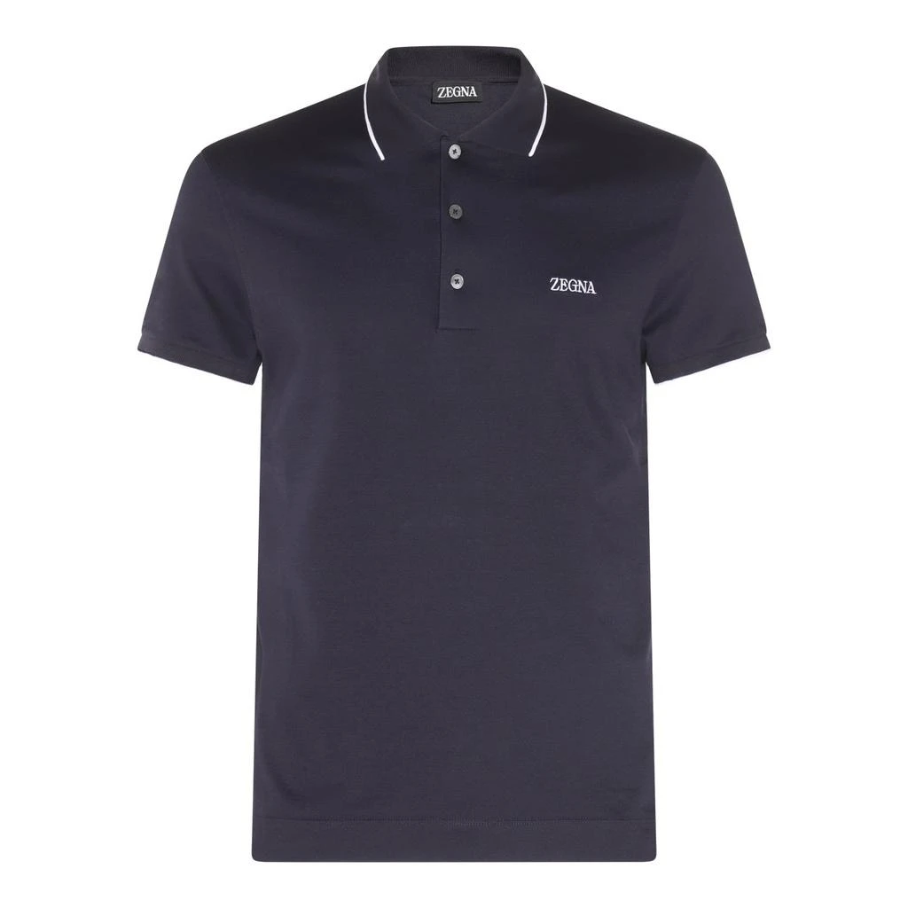 Zegna Zegna Logo Embroidered Short-Sleeved Polo Shirt 1