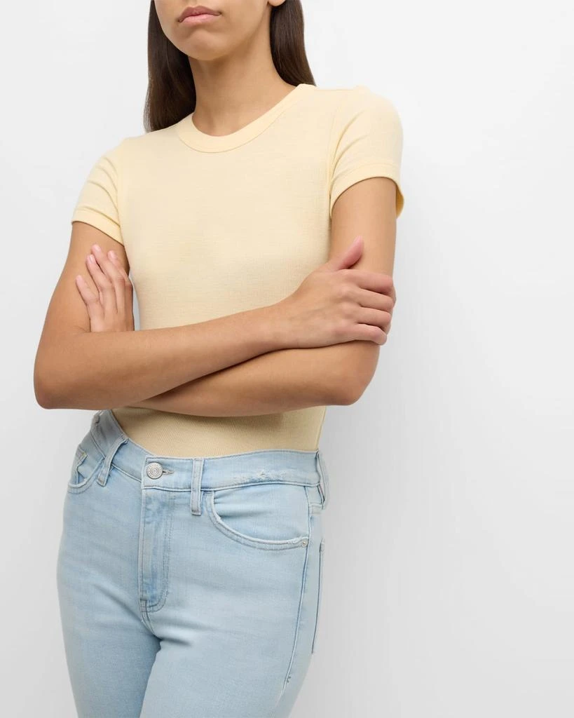 FRAME Ribbed Crewneck Baby Tee 6