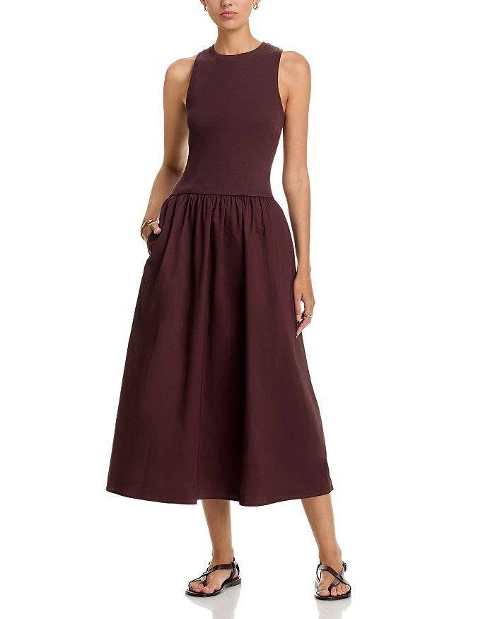 knee length dresses for ladies Sanctuary Flare Midi Dress – The Pink Paisley main image 1