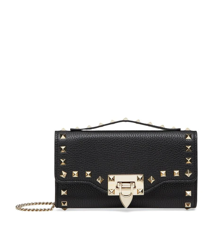 Valentino Leather Rockstud Chain Wallet 1