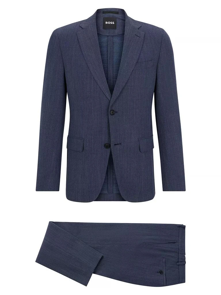 Hugo Boss Slim-Fit Suit in Micro-Patterned Performance Fabric 1