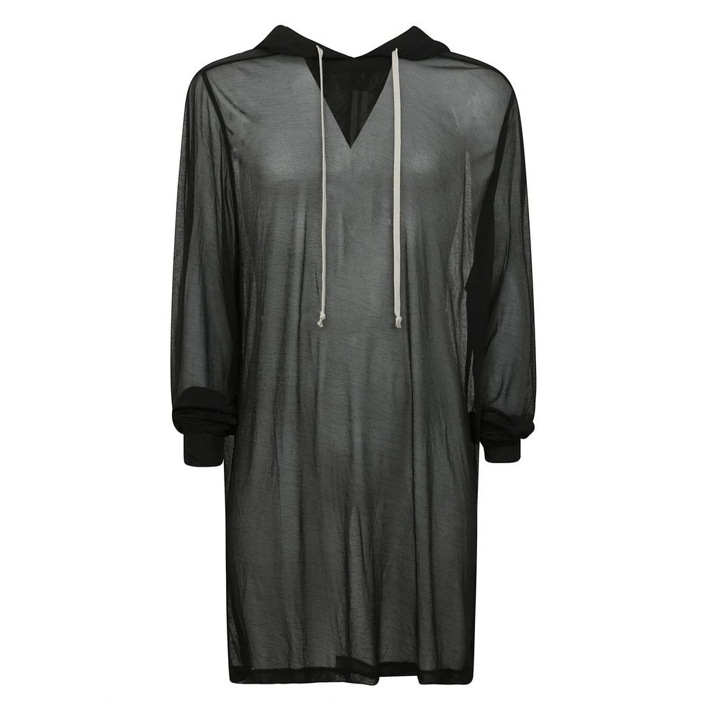 Rick Owens Rick Owens Semi-Sheer Drawstring Hoodie 1