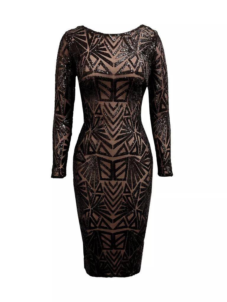 Dress The Population Emery Sequined Scoopback Dress 1