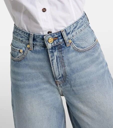 Ganni High-rise barrel-leg jeans 4