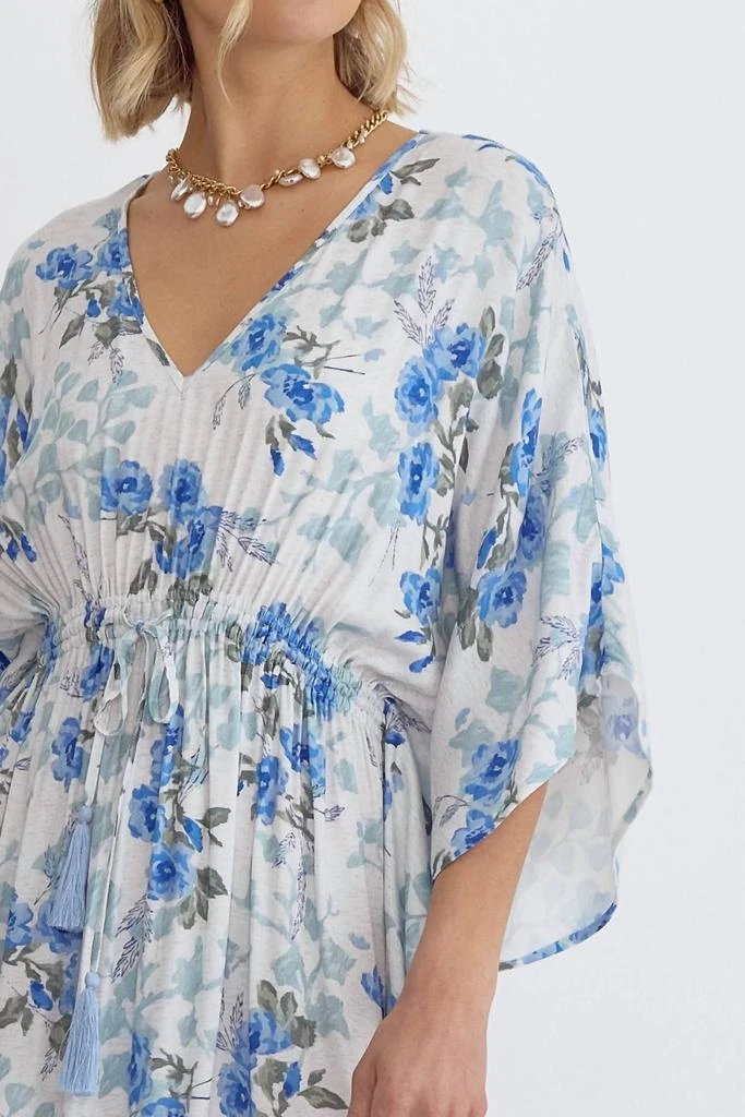 entro Away Tonight Floral Maxi Dress In Blue - Dresses & Skirts -  BeyondStyle
