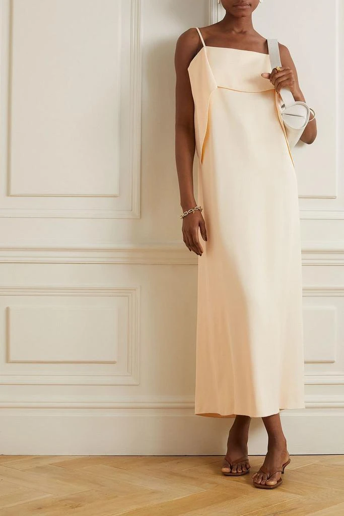 Totême Open-back draped twill maxi dress 2