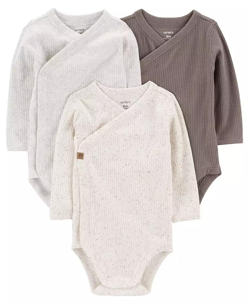Carter's Baby Boys and Baby Girls Side Snap Bodysuits, Pack of 3