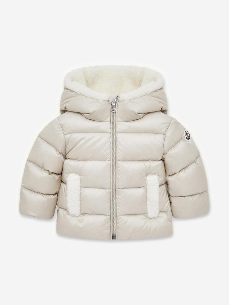 Moncler Moncler Enfant Baby Down Padded Borgan Jacket in Beige