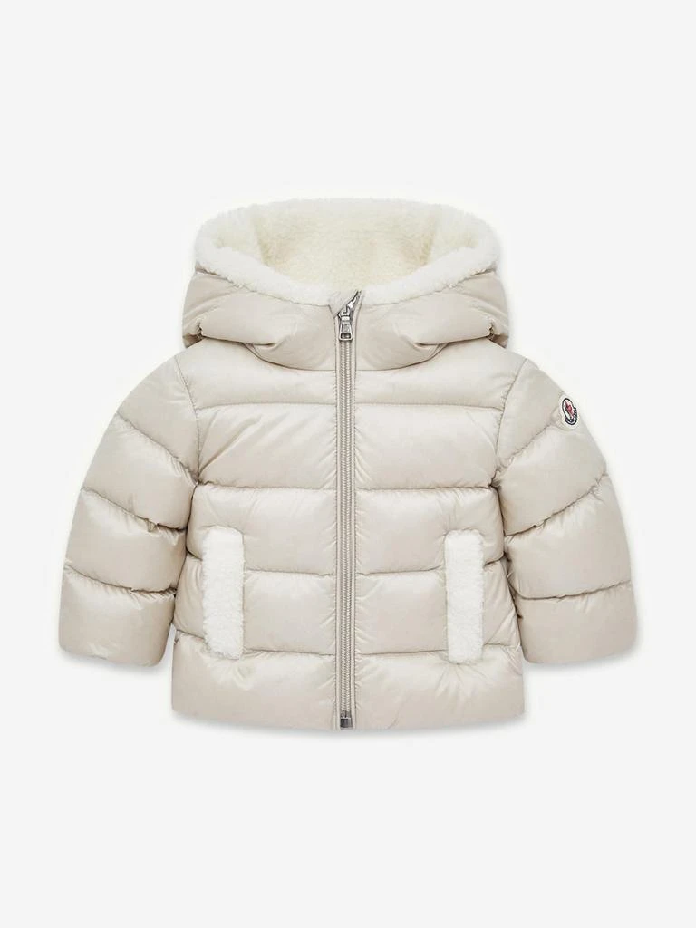 Moncler Moncler Enfant Baby Down Padded Borgan Jacket in Beige
