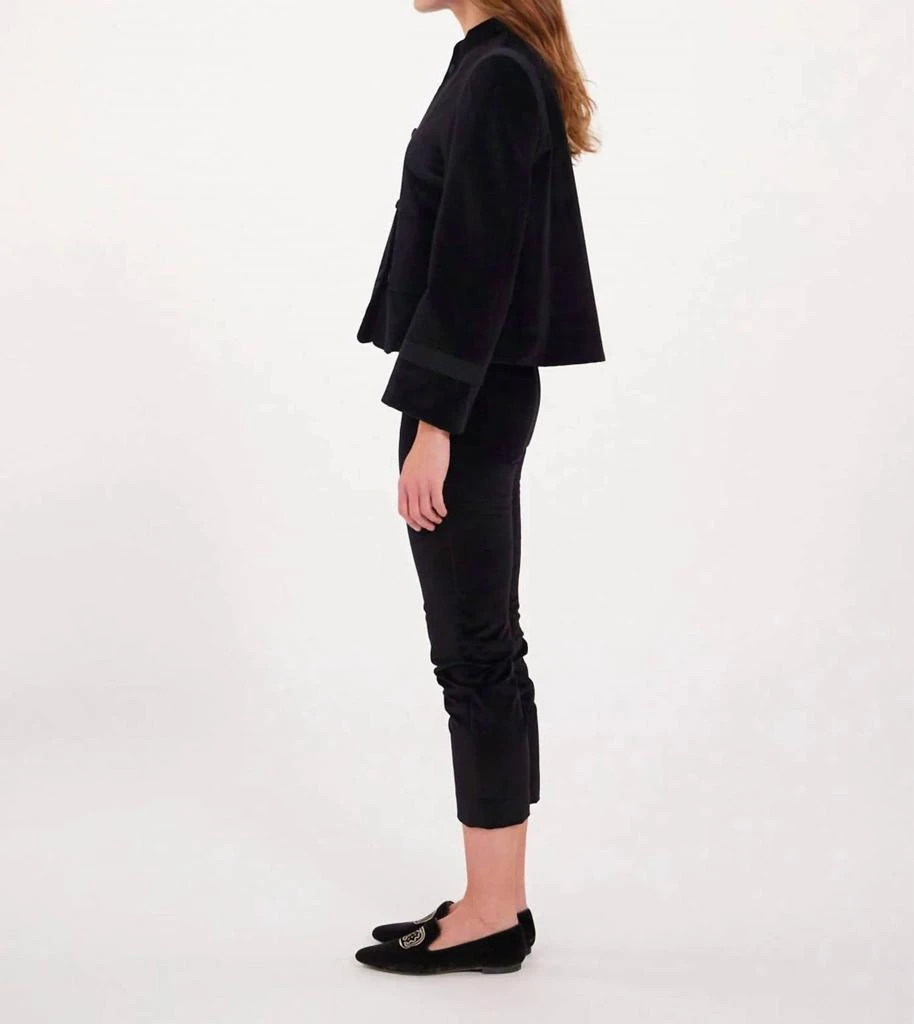 Ines de la Fressange Phoebe Velvet Jacket In Black 4