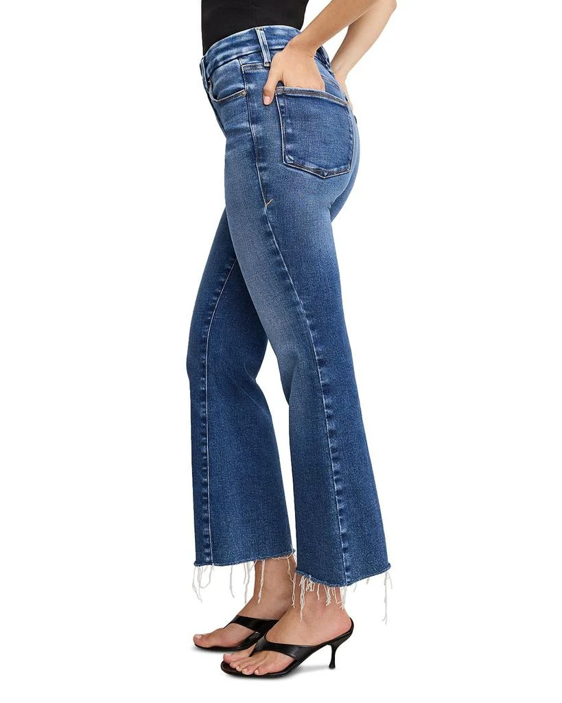 Good American Soft Tech Good Leg Cropped Bootcut Jeans in Indigo818 4