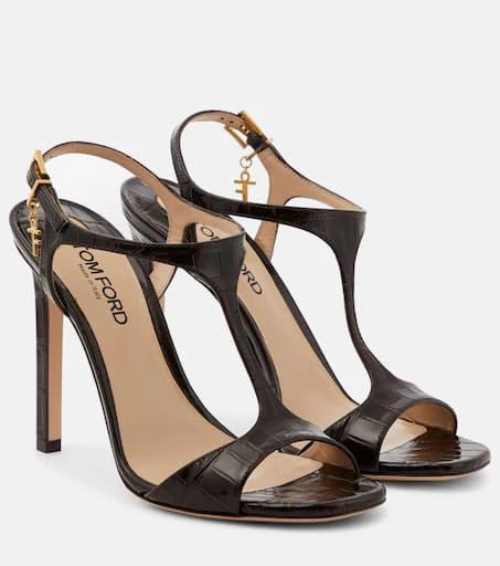 Tom Ford Angelina croc-effect leather sandals 1