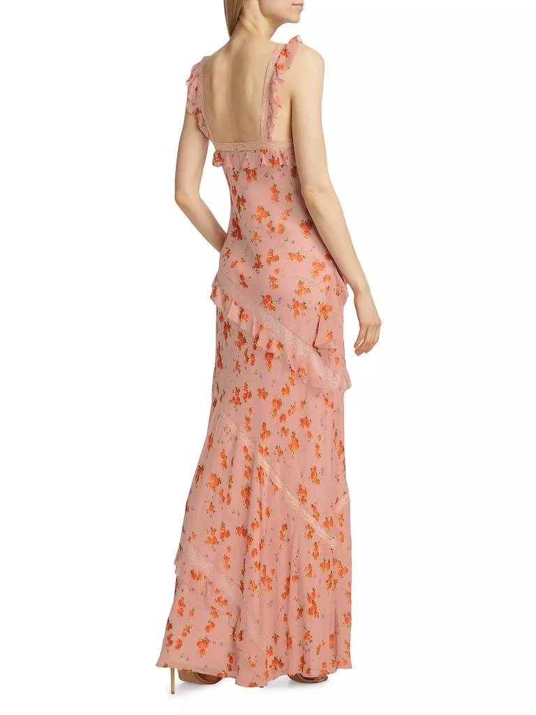 LoveShackFancy Radiance Lace-Trimmed Floral Maxi Dress 5