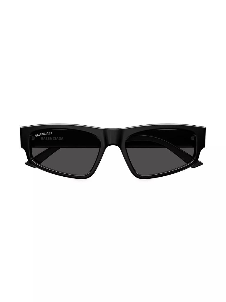 Balenciaga Flat 56MM Rectangular Sunglasses