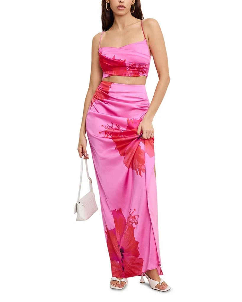 Good American Satin Draped Crop Top 4
