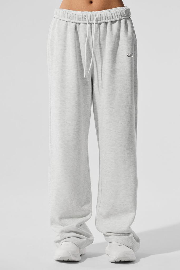 Alo Accolade Straight Leg Sweatpant - White Heather