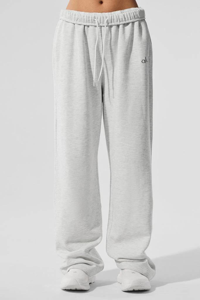 Alo Accolade Straight Leg Sweatpant - White Heather 1