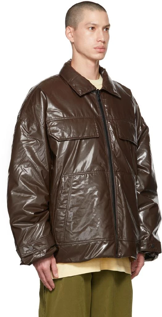 A. A. Spectrum Brown & Beige Biggie Reversible Down Jacket 2