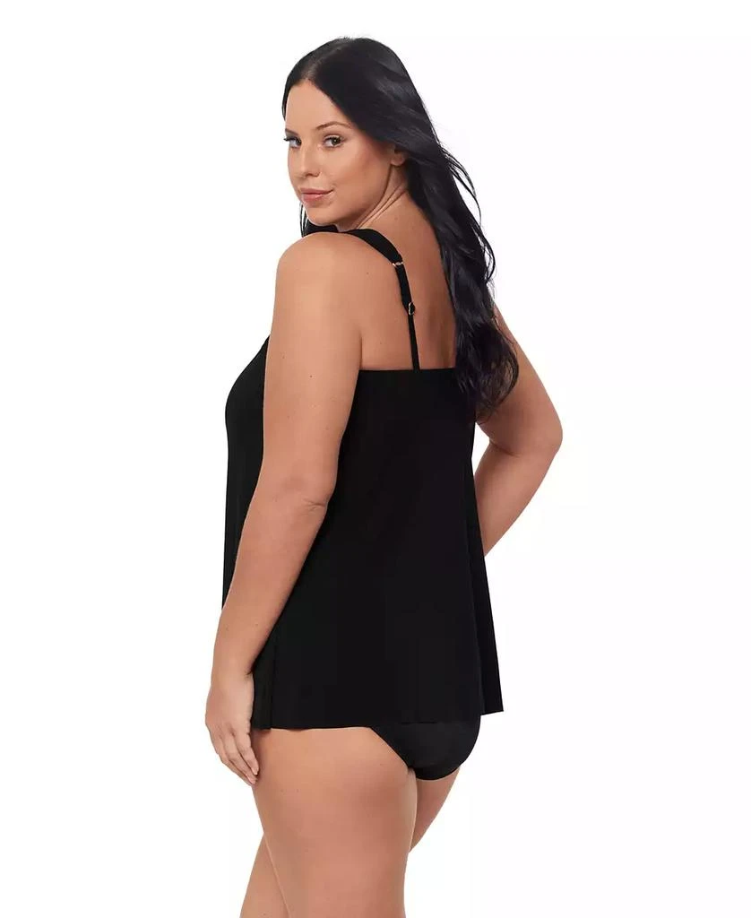 Miraclesuit Plus Size Razzle Dazzle Asymmetrical-Drape Tankini Top 2