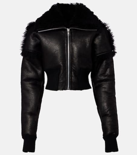 Shop Flight cropped leather jacket on Sale at BeyondStyle