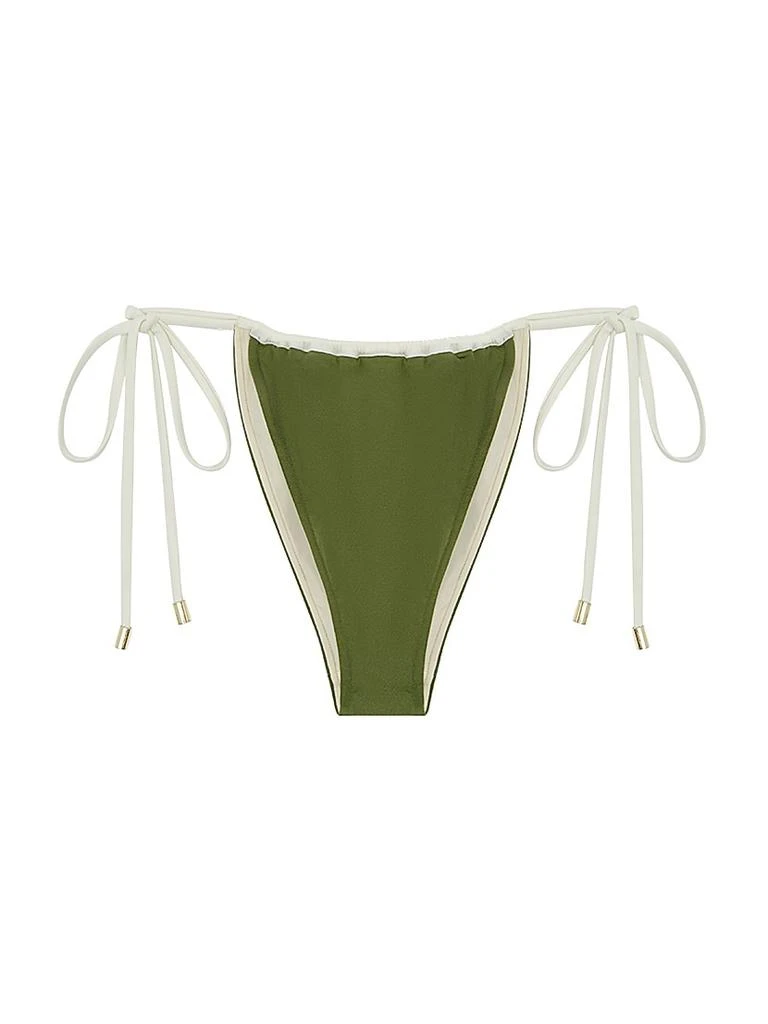 Peony Ruched Channel String Bikini Bottom 1