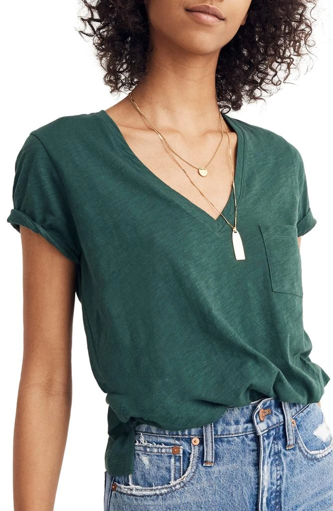 Madewell Whisper Cotton V-Neck Pocket Tee 1