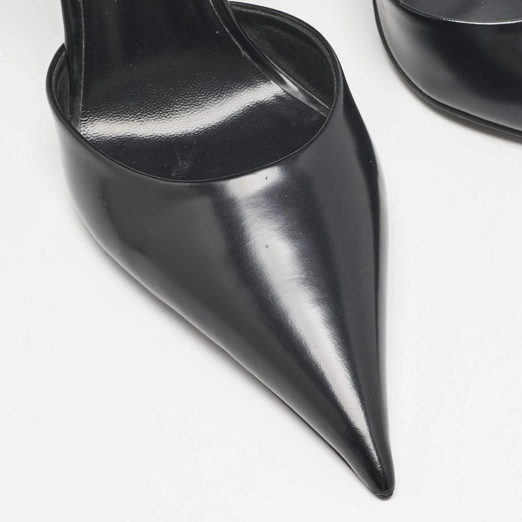 Versace Versace Black Leather Decollete Triple Ankle Strap Pumps Size 37 7