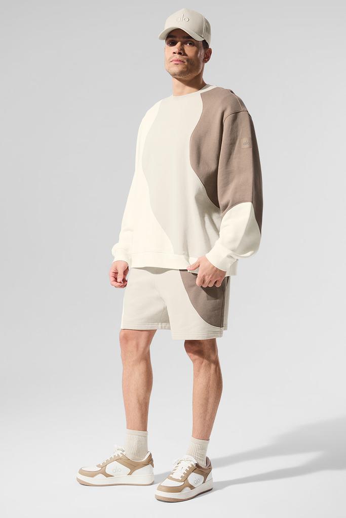 Alo Make Waves Crew Neck Pullover - Ivory/Bone/Gravel
