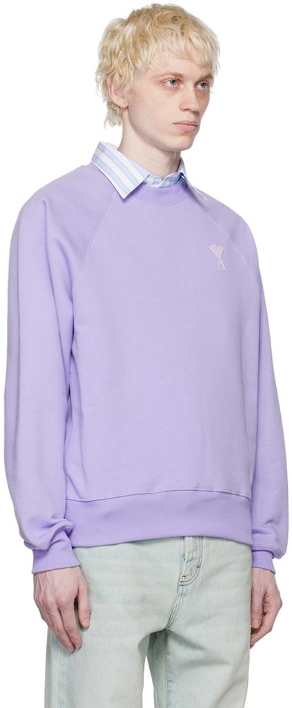 AMI SSENSE Exclusive Purple Ami de Cœur Sweatshirt